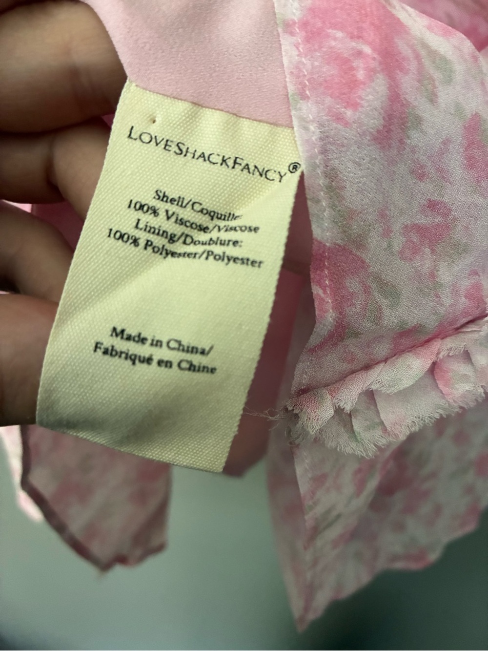 LOVESHACKFANCY Posh Dress | Pink Coquette Roses Floral | Feminine Girly Romantic - Picture 8 of 11